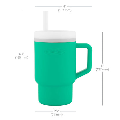 Easy To Hold Lightweight Leak-Resistant Silicone Tumbler with Straw