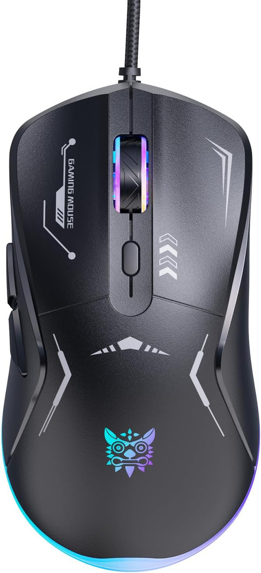 Ergonomic Optical USB Wired Gaming Mouse with RGB Modes