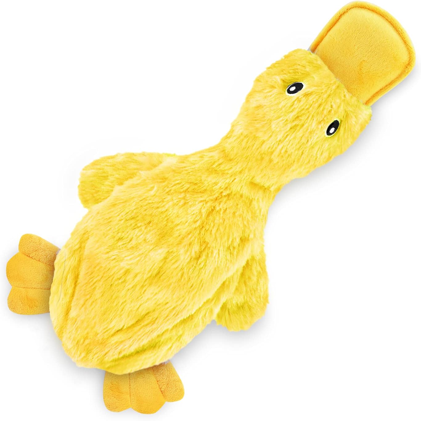 No Stuffing Duck with Soft Squeaker Crinkle Dog Toy for Small, Medium, and Large Breeds