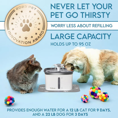 Automatic Cat Dog Water Fountain Dispenser with Replacement Filters