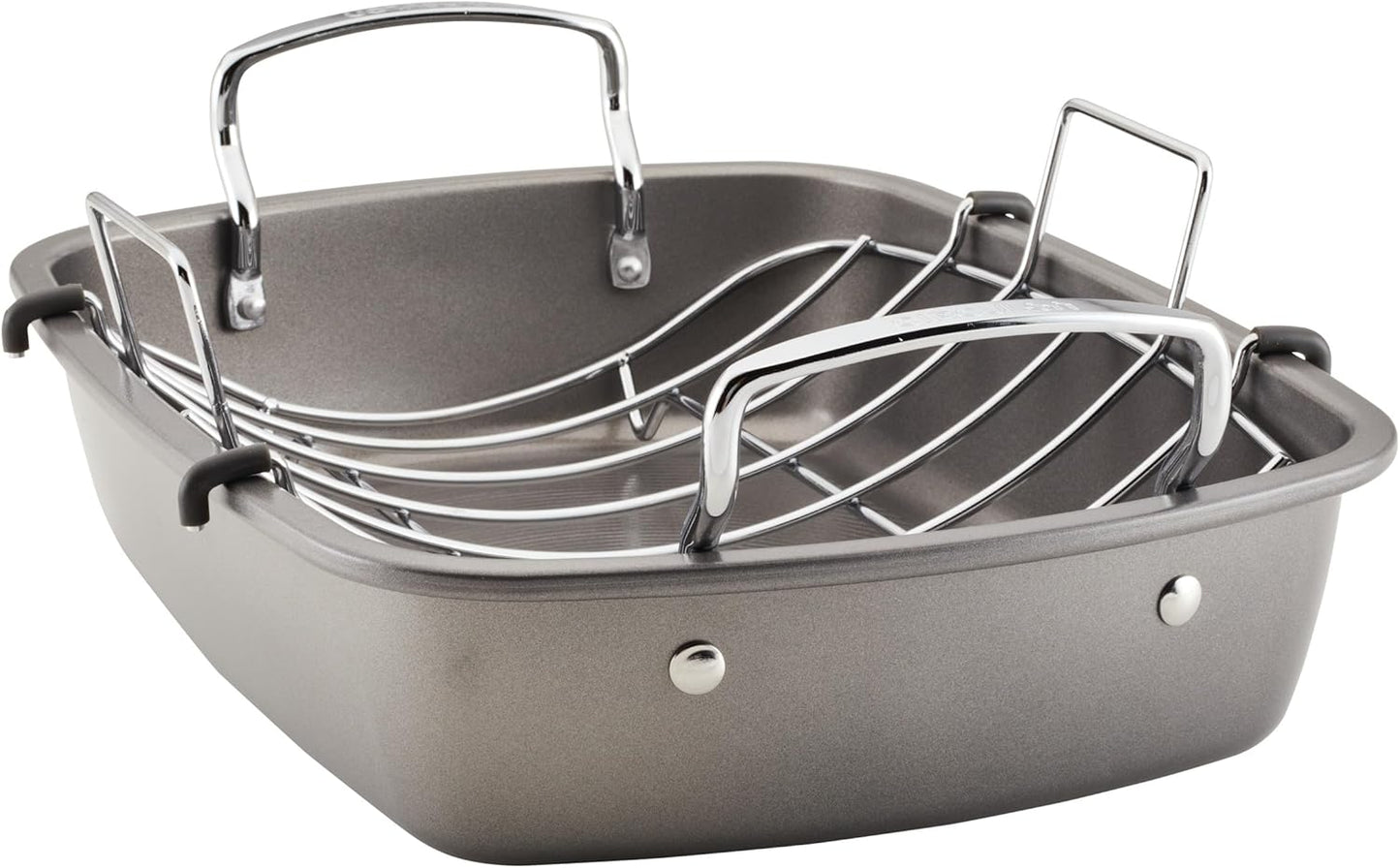 Nonstick Roasting Pan with Rack - 17 Inch x 13 Inch