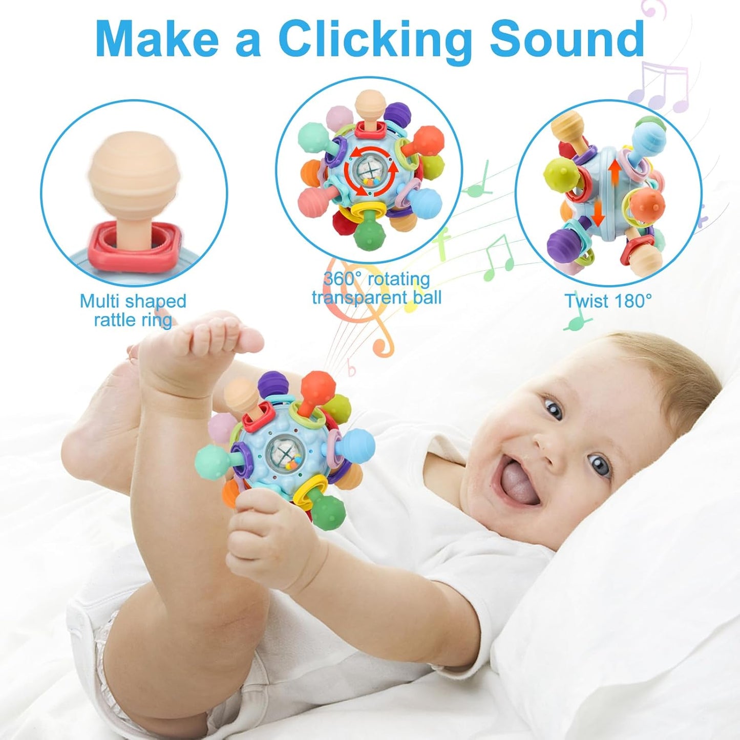 Newborn Teething Developmental Toys for Babies Up To 18 Months