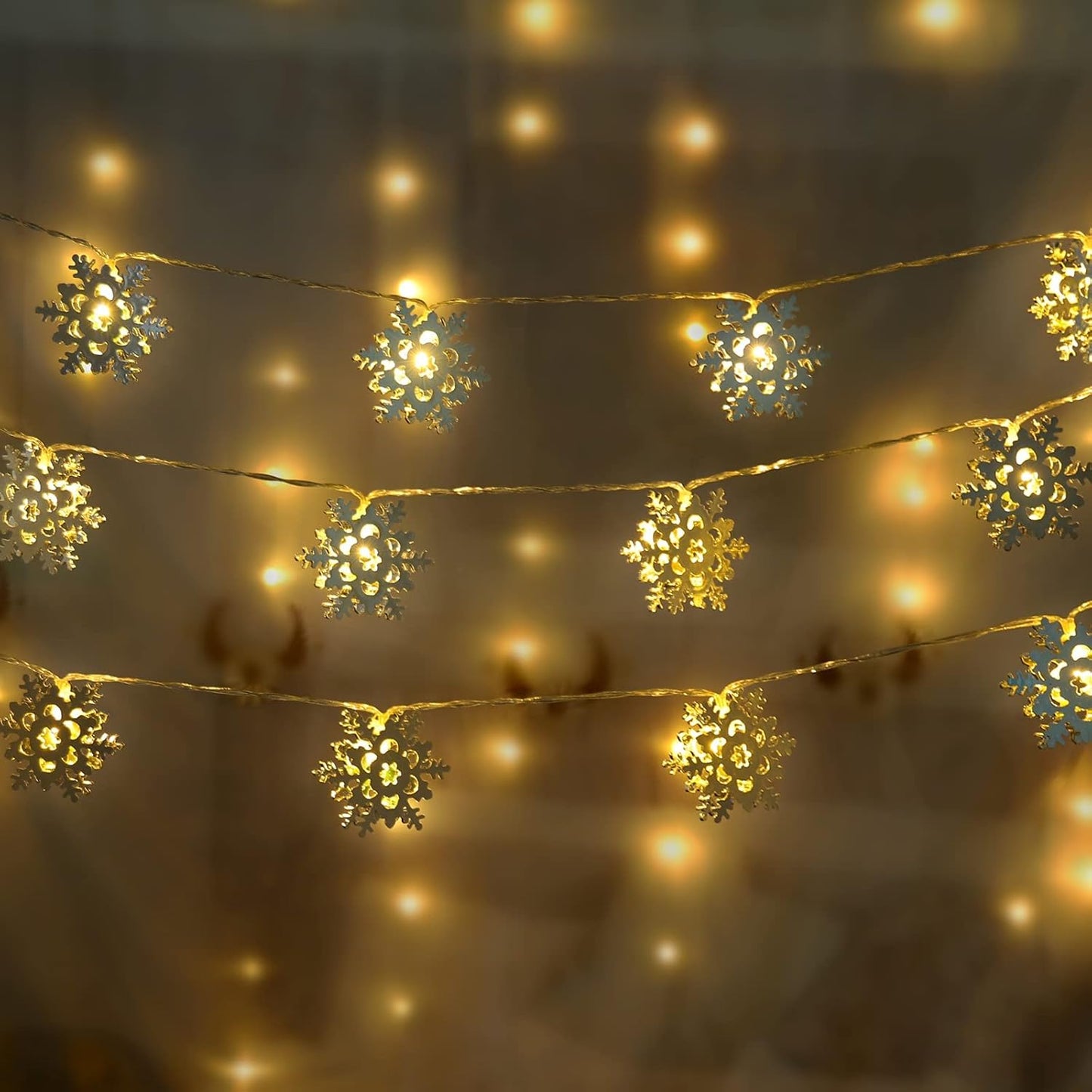 Christmas Decorations Snowflake LED String Lights Christmas Tree Lights