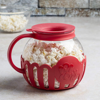 Microwave Popcorn Popper with Temperature Safe Glass