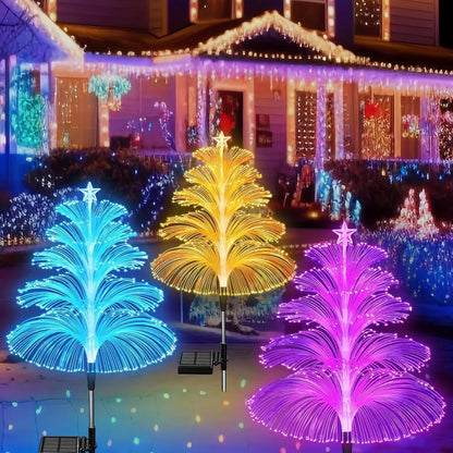 3 Pack Solar Outdoor Waterproof Christmas Decorations Trees Lights