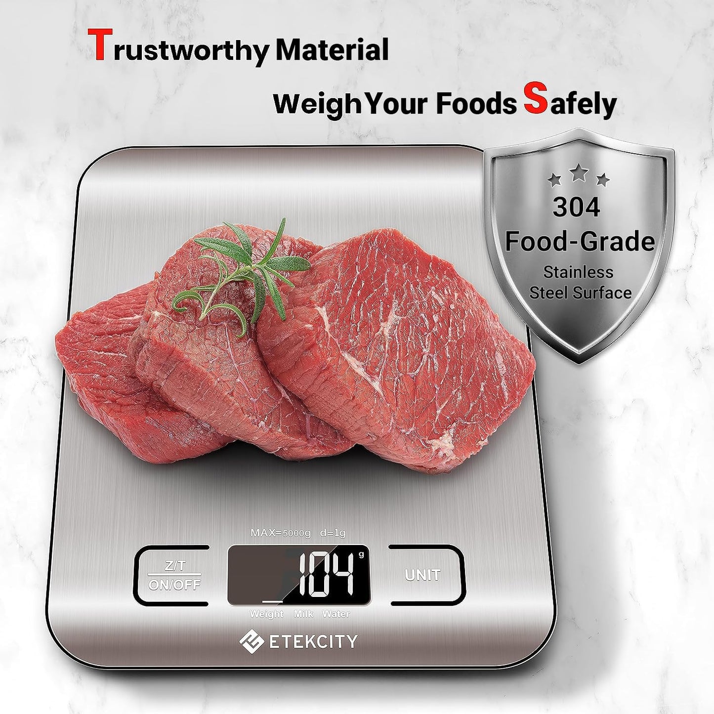 Food Kitchen Digital Scale for Weight Loss Baking Cooking Stainless Steel