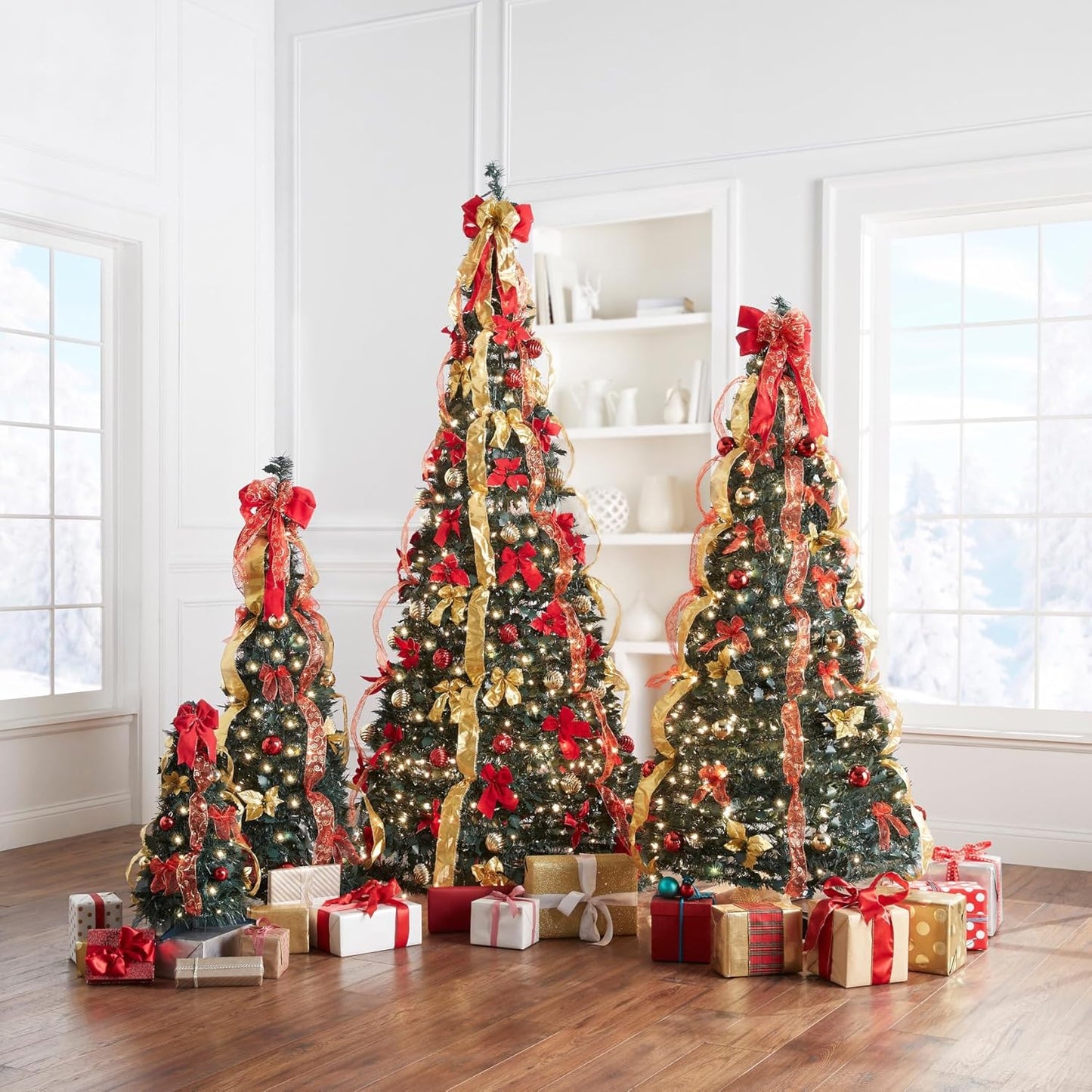 Fully Decorated Pre-Lit Pop-Up Christmas Tree