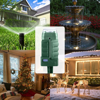 6ft Extension Cord Yard Stake Timer for Outdoor Christmas Lights