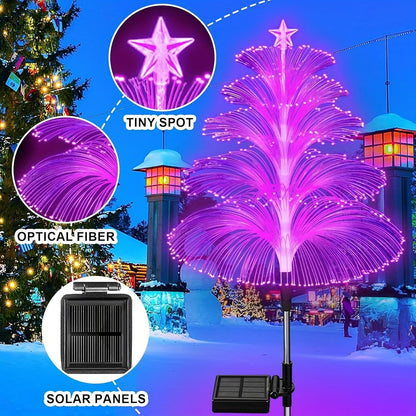 3 Pack Solar Outdoor Waterproof Christmas Decorations Trees Lights