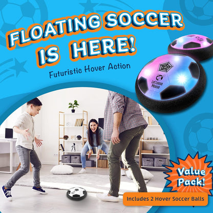 Set of 2 LED Hover Soccer Ball Toys