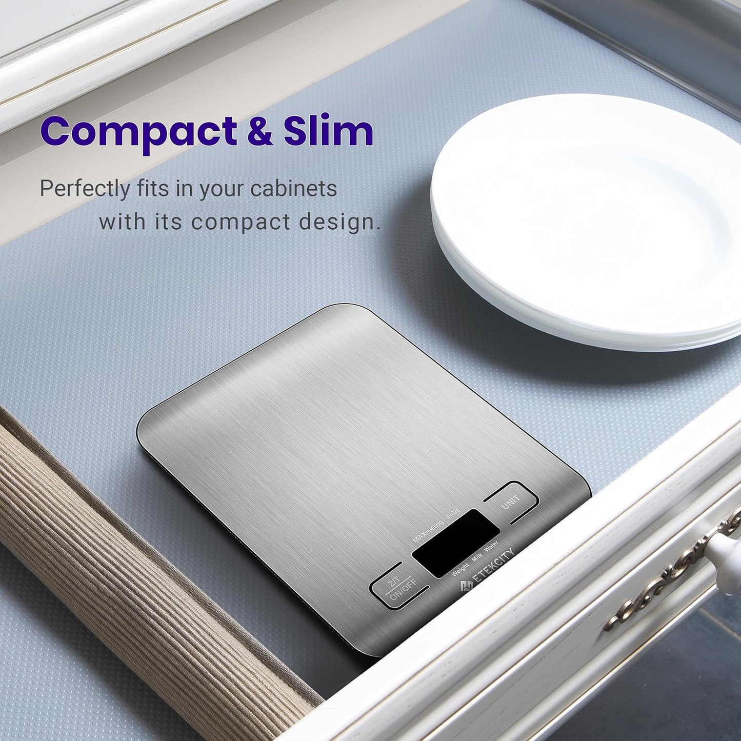 Food Kitchen Digital Scale for Weight Loss Baking Cooking Stainless Steel