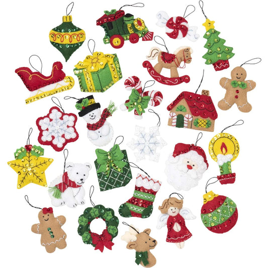 DIY Mini Christmas Ornament Kit, Set of 25