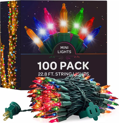 Multi-Colored Christmas Lights Set of 100 For indoor/Outdoor Use