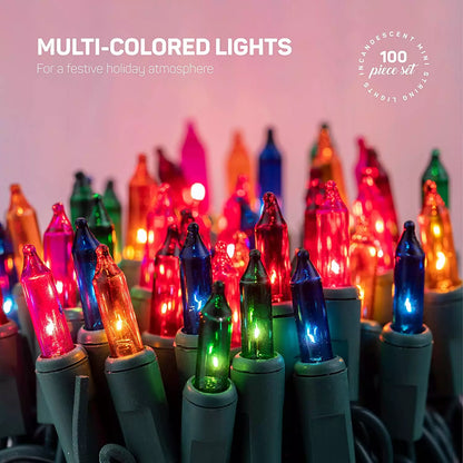 Multi-Colored Christmas Lights Set of 100 For indoor/Outdoor Use