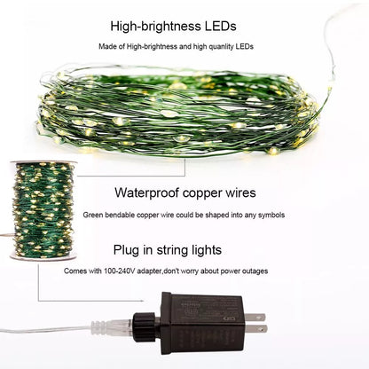 100FT High Bright 300 LED Waterproof String Christmas Lights with Remote