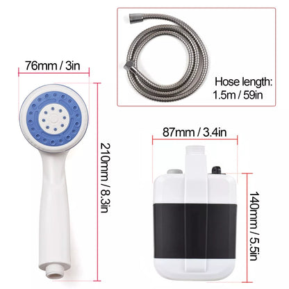 Portable Camping Shower USB Rechargeable Electric Pump for Car Garden Pets