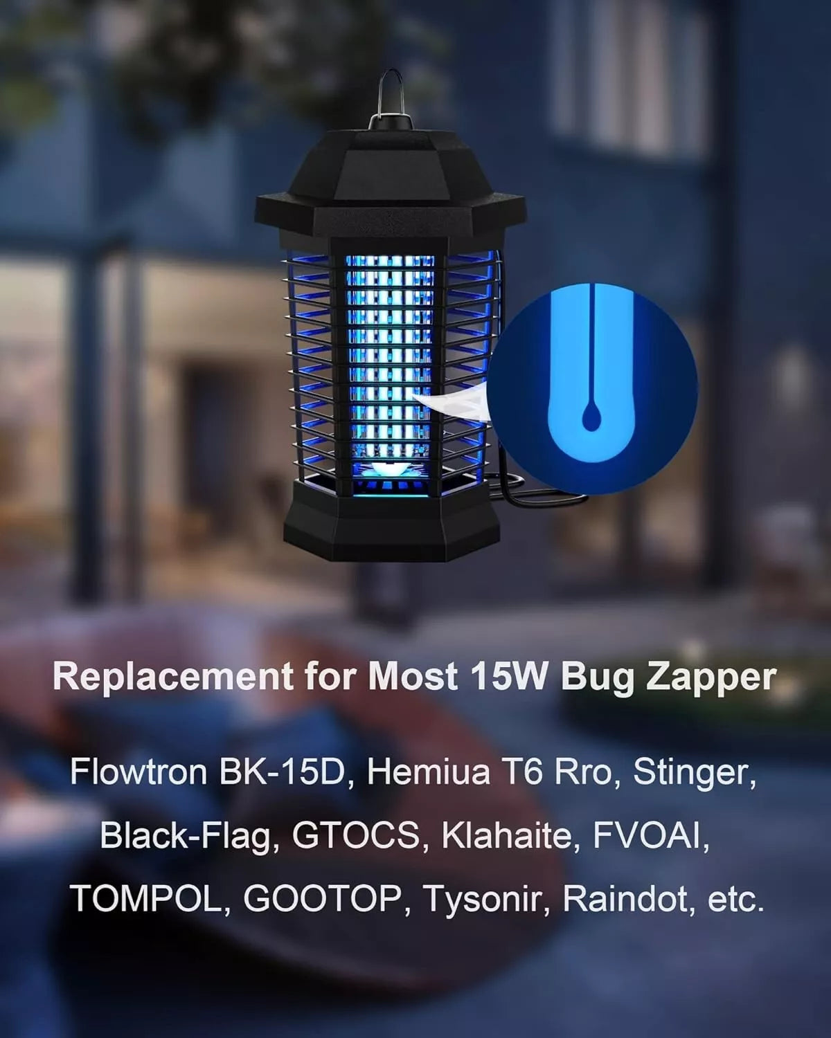 15W Insect Bug Zapper - Light Bulb Replacement